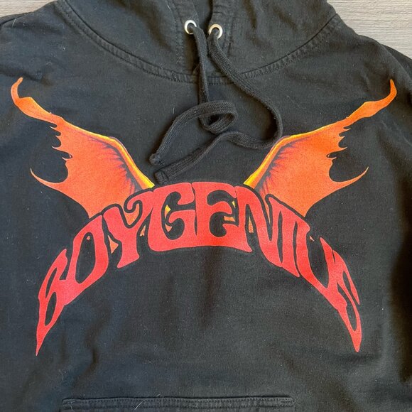 Boygenius Band AOP Black Demon Hoodie Not Strong Enough Size L - Picture 2 of 3